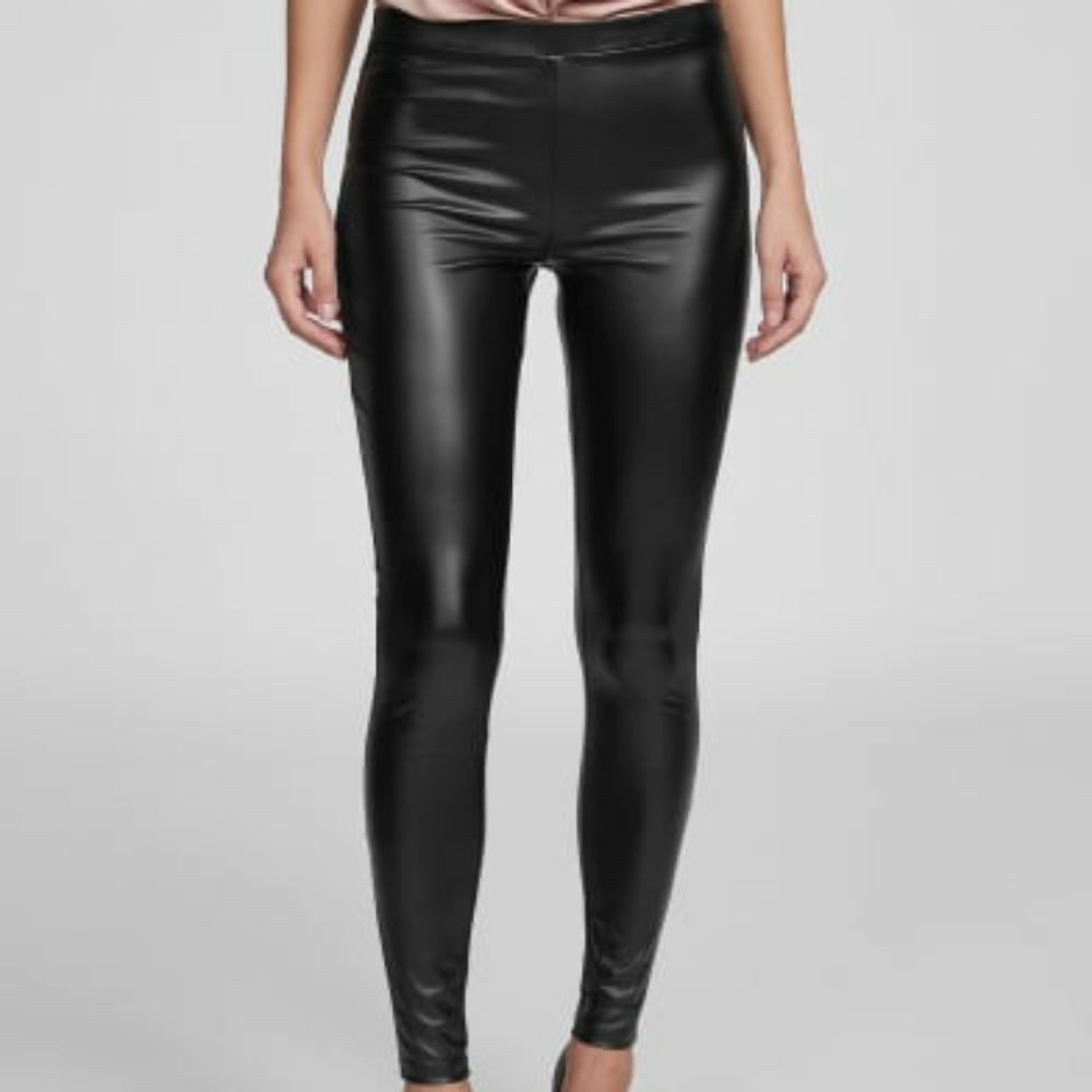 g by guess black vinyl pants medium